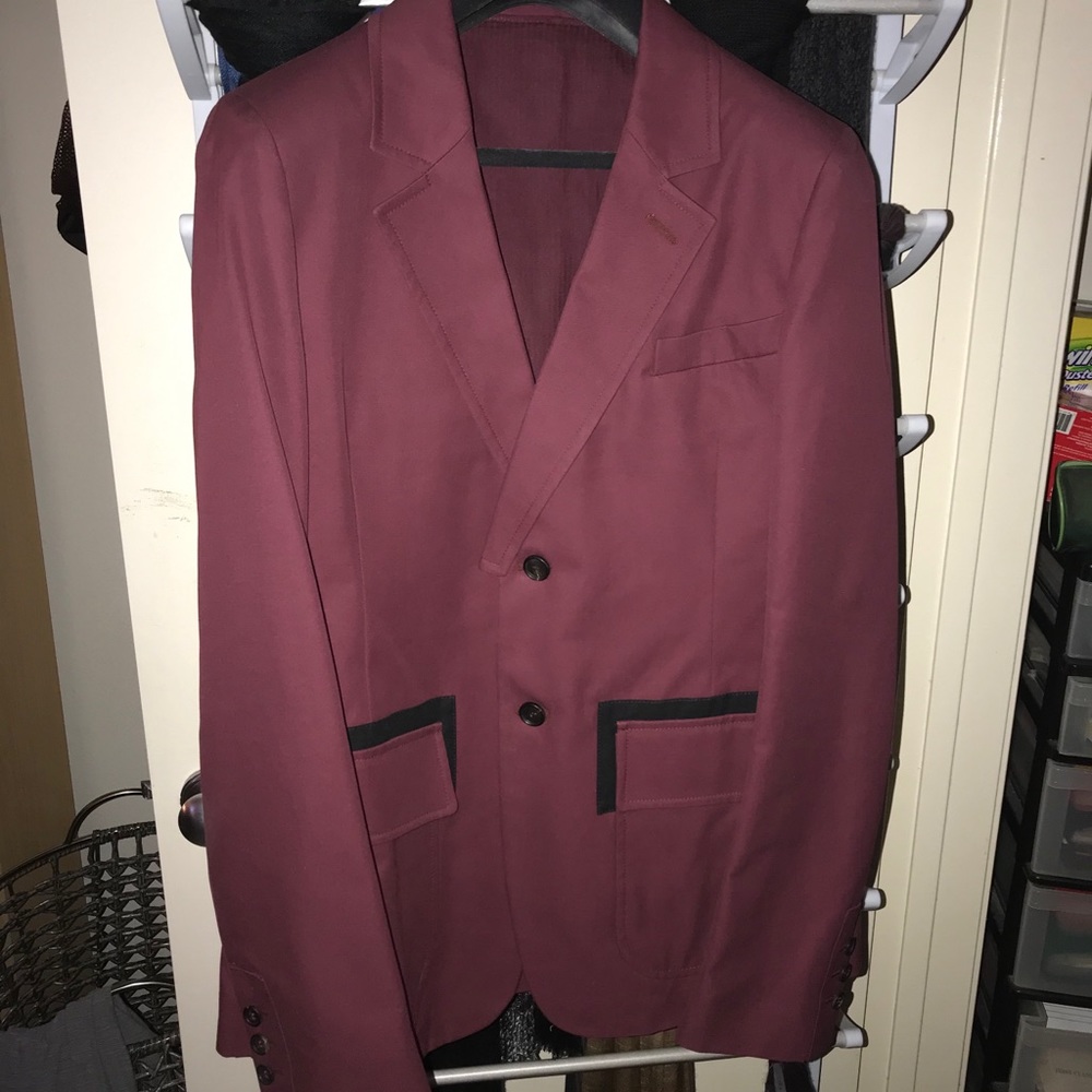 Alexander McQueen Burgundy suit,sports coat,blazer
